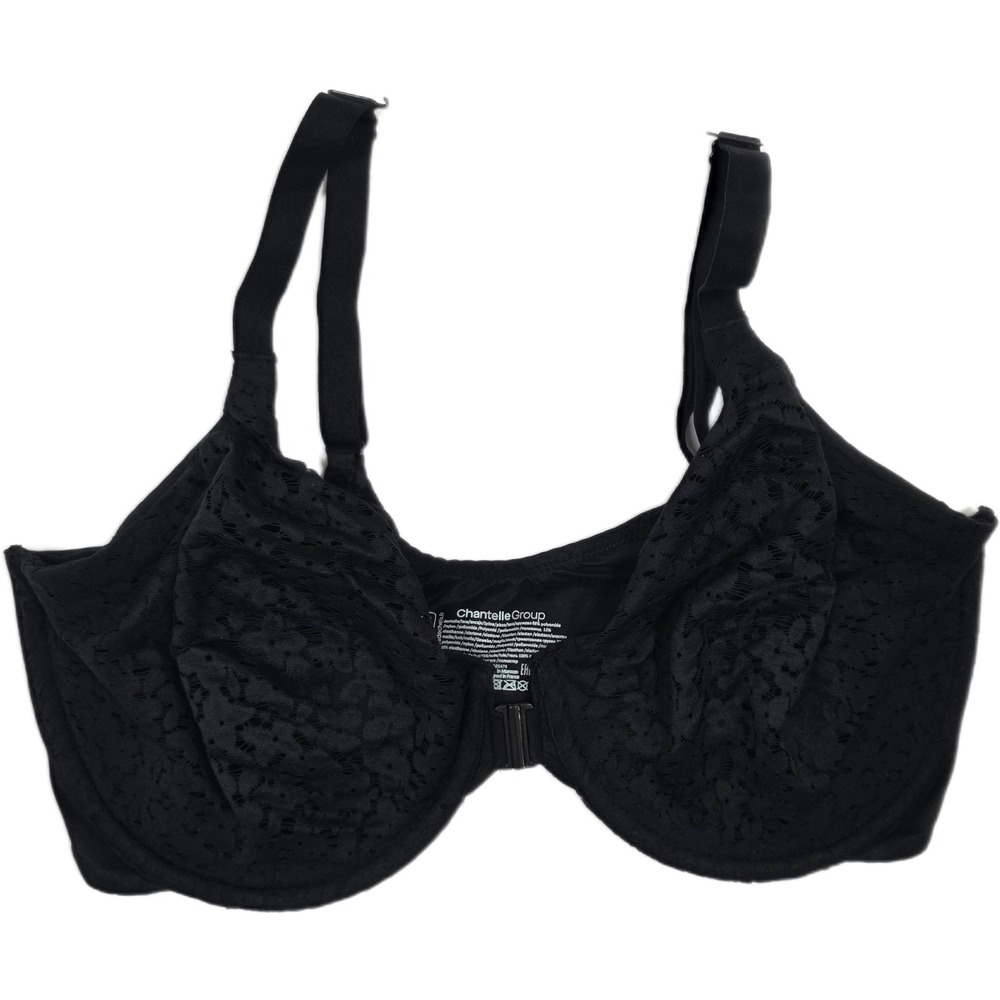 Chantelle Group 36DD Black Lace Front Closure Underwire Bra